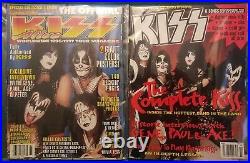 (15) Vintage KISS & KISS Related Magazines withPosters Free Shipping in Sleeves