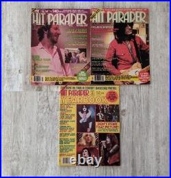 (17) Hit Parader Magazine Lot 1978-80 Zeppelin Kiss Queen Stones with Centerfolds