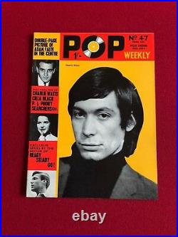 1964, Rolling Stones (Mick Jagger), POP WEEKLY Magazines (5) (No Labels) Scarce