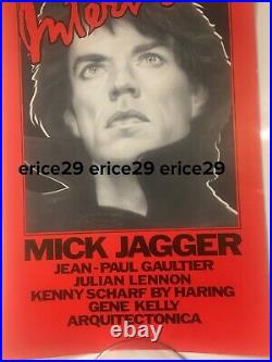 1985 Mick Jagger Rolling Stones Interview Magazine Andy Warhol Poster 11 x 17