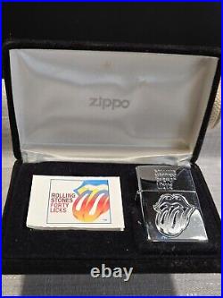 2003 Limited Edition Rolling Stones 40 Licks Tour Zippo Lighter