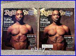 2PAC 1996 X2 Rolling Stone Magazines Tupac