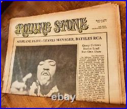 3 Issues! Jimi Hendrix Vintage Rolling Stone #7, 1968. #26, 1969. #68 1970