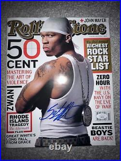 50 CENT 2003 Signed Rolling Stone Magazine Cover JSA Authentication Autograph