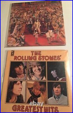 5 Rolling Stones 1970's Vinyl Albums- Love You Live, Some Girls, Sticky Fingers