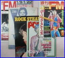 5 Rolling Stones related magazines from JPN / weekly FM, POPEYE, ZOO, etc