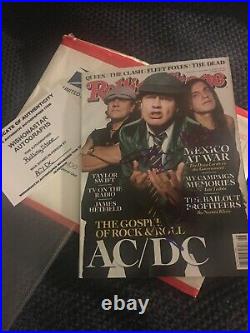 ACDC Signed rolling stones Magazine