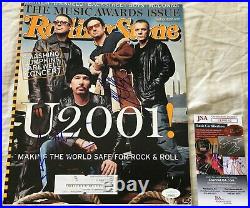 Adam Clayton Larry Mullen signed autographed U2 2001 Rolling Stone magazine JSA