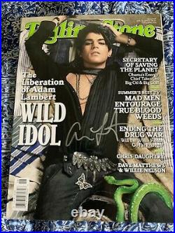 Adam Lambert Autograph Signed Rolling Stone Magazine Photo Queen Hot Sexy Idol