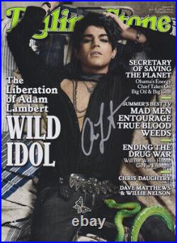 Adam Lambert signed ROLLING STONE magazine