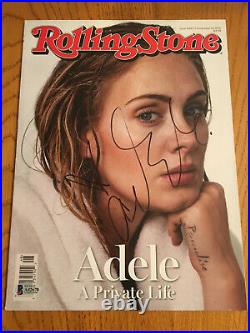 Adele Signed Rolling Stone Magazine Autograph Beckett BAS LOA COA No 30 CD Vinyl