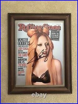 Autographed Lady Gaga Rolling Stone Magazine Certificate Of Authenticity