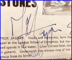 Autographed Rolling Stones 1964 UK Concert Bill/Memorabilia. 2 COA withBrian Jones