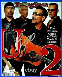 BONO U2 SIGNED Rolling Stone Magazine Cover 8X10 COLOURED PHOTO COA