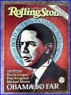 Barack Obama Autographed 2009 Rolling Stone Magazine withCOA