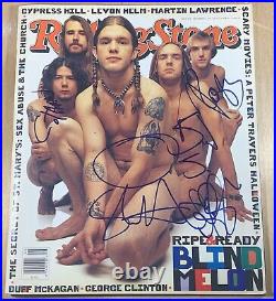 Blind Melon signed Rolling Stone magazine X5 Shannon Hoon rare 1993