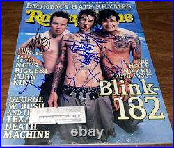 Blink-182 Complete Group Signed Full Rolling Stone Magazine withCOA