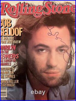Bob Geldof signed ROLLING STONE magazine