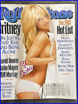 Britney Spears Signed Autographed Rolling Stone Magazine estate sale from 2012