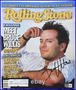 Bruce Willis Authentic Signed March 27, 1986 Rolling Stone Magazine BAS #BF88827