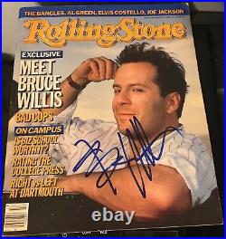 Bruce Willis signed Rolling Stone magazine vintage die hard