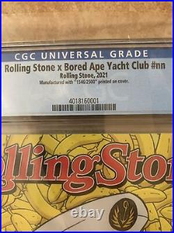 CGC 9.8 Rolling Stone x Bored Ape Yacht Club BAYC Zine 1546/2500 Graded CGC 9.8