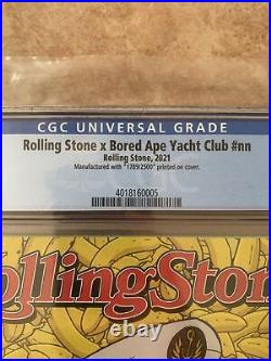 CGC 9.8 Rolling Stone x Bored Ape Yacht Club BAYC Zine 1789/2500 Graded CGC 9.8