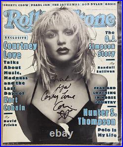 COURTNEY LOVE Autographed Signed Rolling Stone Cover HOLE NIRVANA KURT COBAIN