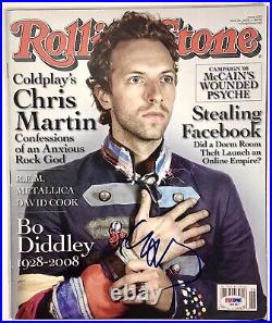 Chris Martin Coldplay signed Rolling Stone Magazine autographed psa dna coa