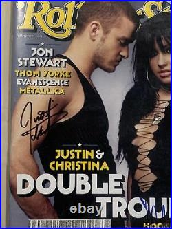 Christina Aguilera Justin Timberlake Signed Autographed Rolling Stone Magazine