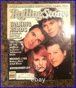 DAVID BYRNE signed Rolling Stone Magazine THE TALKING HEADS PROOF 5