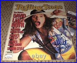 David Lee Roth Signed Rolling Stone Magazine Jsa Autograph Van Halen Jump