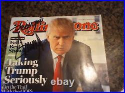 Donald Trump Signature on rolling stone magazine