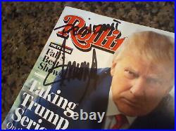 Donald Trump Signature on rolling stone magazine