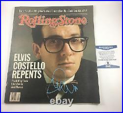 Elvis Costello Signed Autographed 1982 Rolling Stone Magazine Beckett COA
