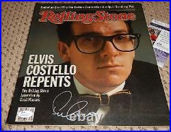 Elvis Costello Signed Rolling Stone Magazine Jsa Autograph