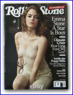 Emma Stone Signed Autographed Rolling Stone Magazine 2017 January Sexy GV876749