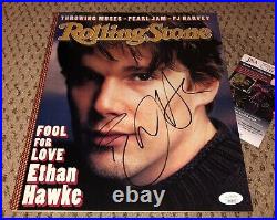 Ethan Hawk Signed Rolling Stone Magazine Jsa Autograph Training Day No Label