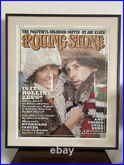 Framed 1976 Rolling Stone Magazine Cover Poster With Bob Dylan