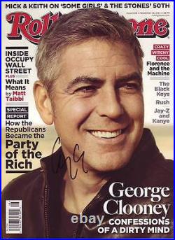 George Clooney Signed Autographed Rolling Stone Magazine
