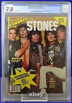 Grooves Presents #v2 #2 Feb 1979 Rolling Stones Cover Jagger Poster CGC 7.0 CL7