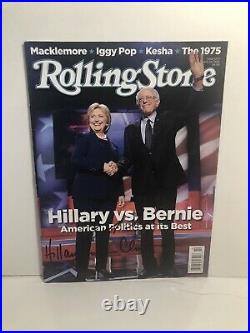 Hillary Clinton Bernie Sanders Signed Magazine (rolling Stones Obama President)