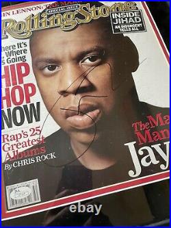 Jay Z Signed Rolling Stones Magazine Framed 19 x 17 Inches JSA COA