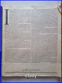 John Lennon Tribute News Paper- Magazine Fort Worth Telegram Rolling Stone Rare