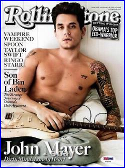 John Mayer Signed 2010 Rolling Stone Magazine Psa Dna Af07418 Very Rare