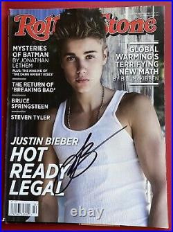 Justin Bieber SIGNED Autographed Rollingstone Magazine His First Cover Sexy