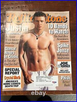 Justin Timberlake Signed Rolling Stone Magazine Psa/Dna Coa Autographed