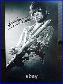 KEITH RICHARDS ROLLING STONES Genuine 12x8 signed photo with coa. SUPERB
