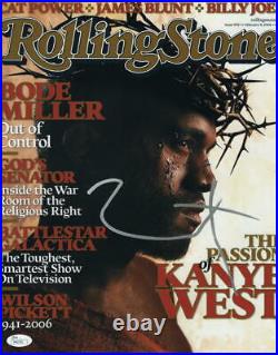 Kanye West Signed Autograph 11x14 Rolling Stone Magazine Photo Graduation Jsa