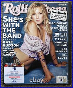 Kate Hudson Signed Rolling Stone Magazine 10/2000 COA Global Authentics